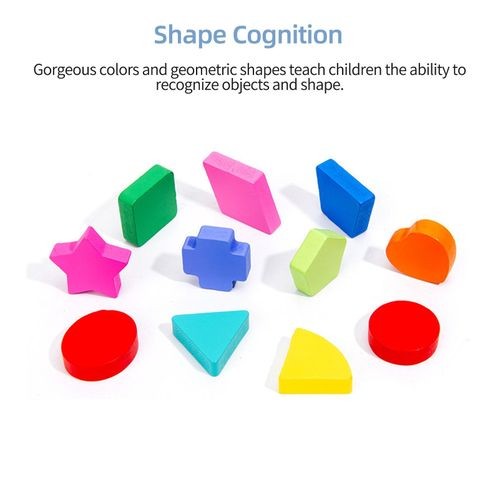 Wooden Number Puzzle Shape Sorter Counting & Matching Game Magnetic Fishing Game Logarithmic Board Montessori Toy for Kids Toddlers Preschool Education