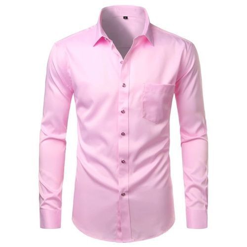 Mens Official Shirts Cotton Long Sleeve 5 Pieces - Multicolor, Color May Vary