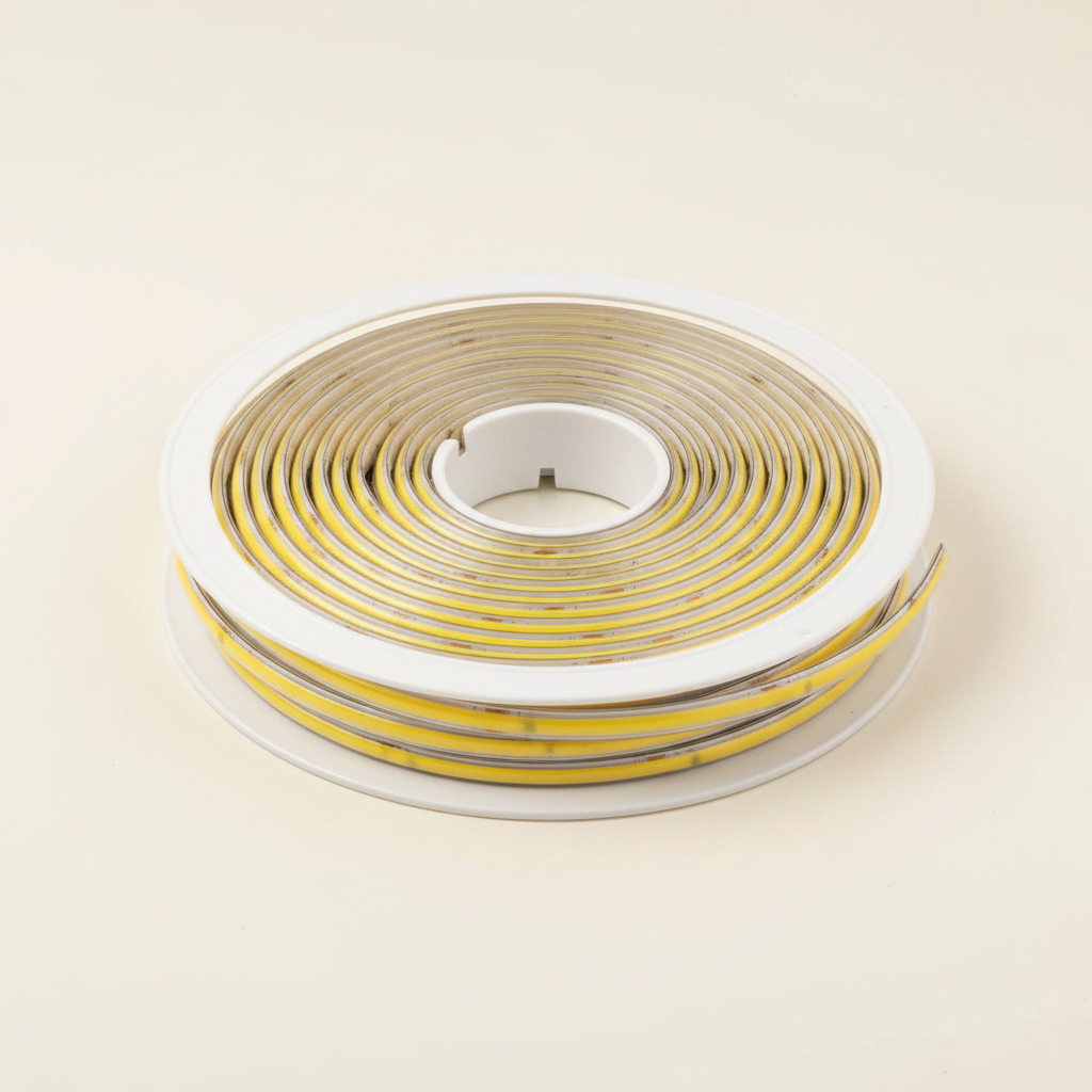 COB LED Flexible Sticker Strip Light Roll - Warm Yellow 50M