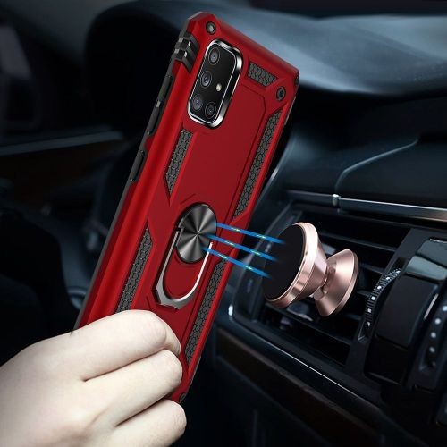 Generic Samsung A71 5G Case, Dual Layer Tough Military Grade Drop Protection Case Cover With Ring Holder Stand For Samsung Galaxy A71 5G