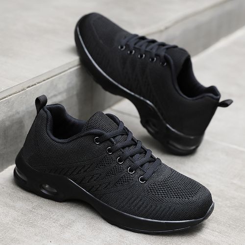 Women's Trending Sneakers Ladies Increase Cushion Shoes Fashion Casual Walking Shoes Elegant Breathable Black Female Sneakers