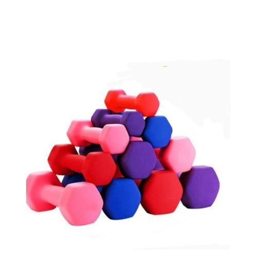 A Pair Of 5kg Vinyl Dumbbells - Multicolor
