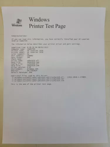 HP LaserJet 1018 USB Laser Printer - soko Used