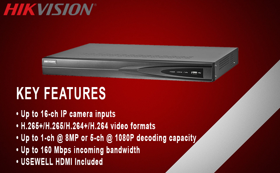 Hikvision 16CH NVR Recorder - Black