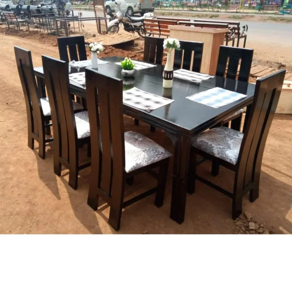 Dining Table Set - 8 Seater - Black