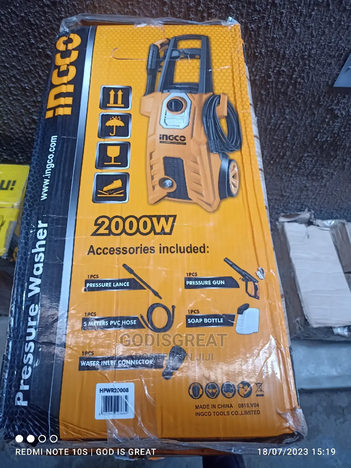 Pressure Washer - 2000W - Orange