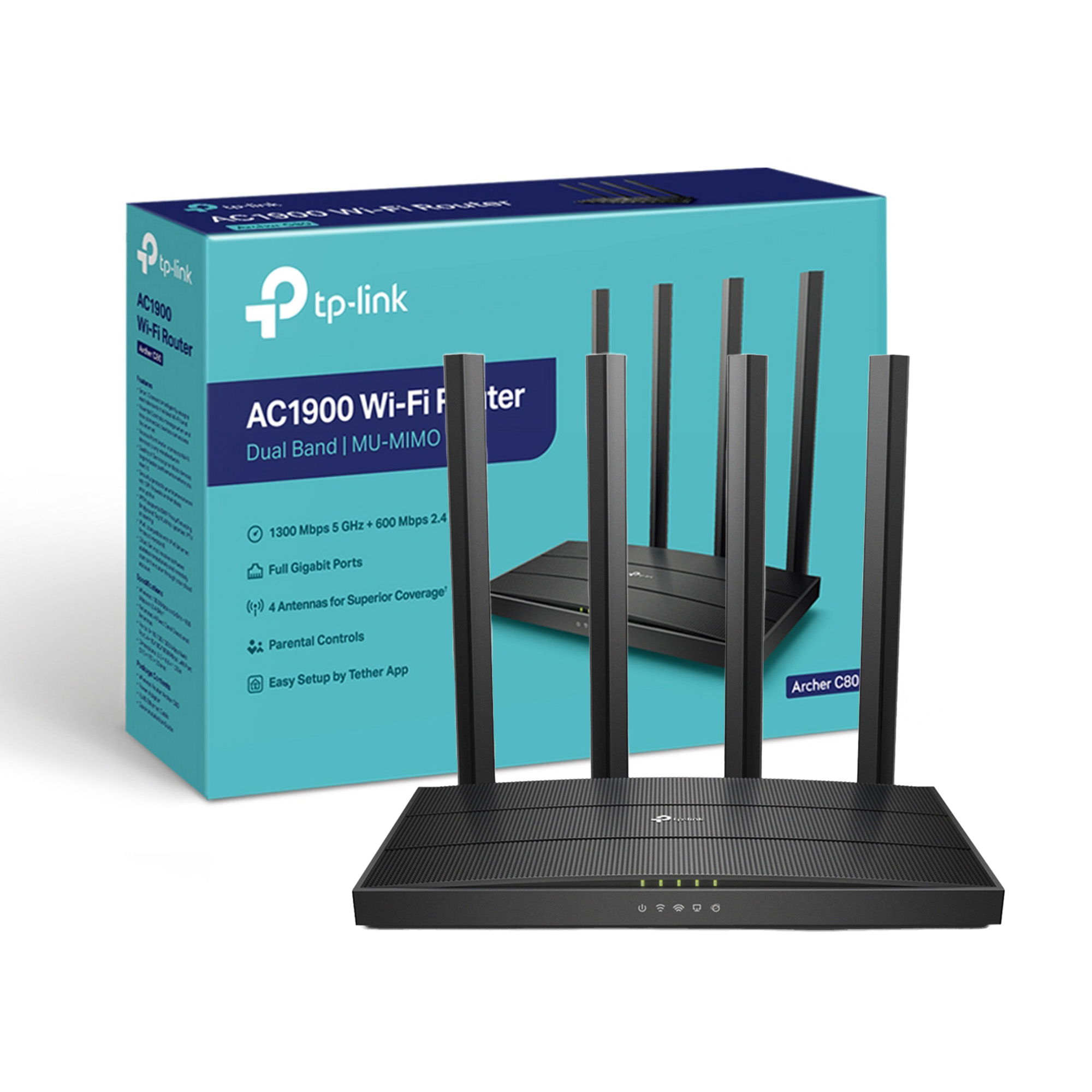 TP-Link Archer C80 AC1900 Wireless Router - Black