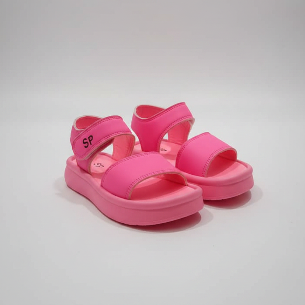 Kids Pink Velcro Sandals - OdS (Sizes 29-35)