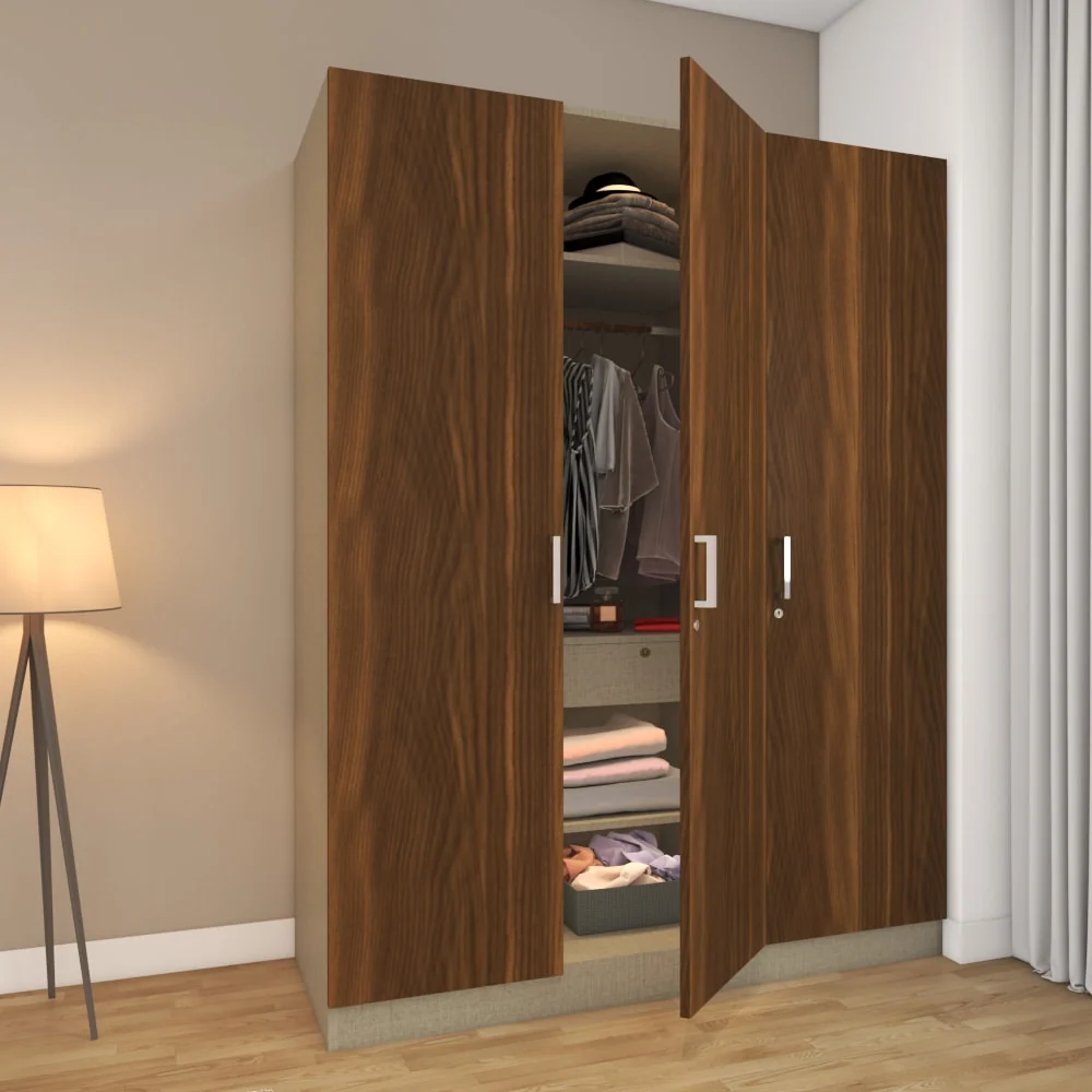 Wardrobe - 3 Door - Brown