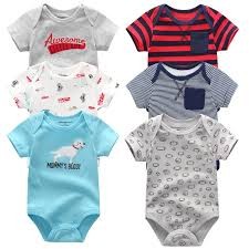 5 Piece Baby Overall Bodysuits - Multiple Designs