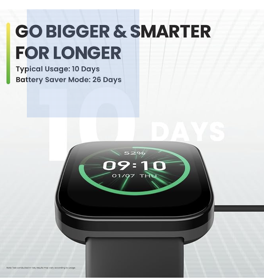Smart Watch 46mm, GPS, Bluetooth Calling, 10-Day Battery, Step Tracking, Heart-Rate Monitoring