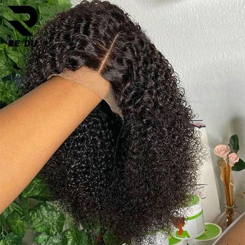 Fashan High temperature silk mechanism wig Glue Free human hair wig Wig HD African small curly wig