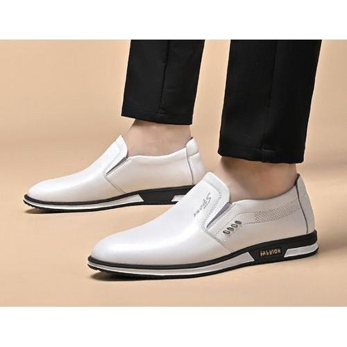 Men's Business Shoes - White