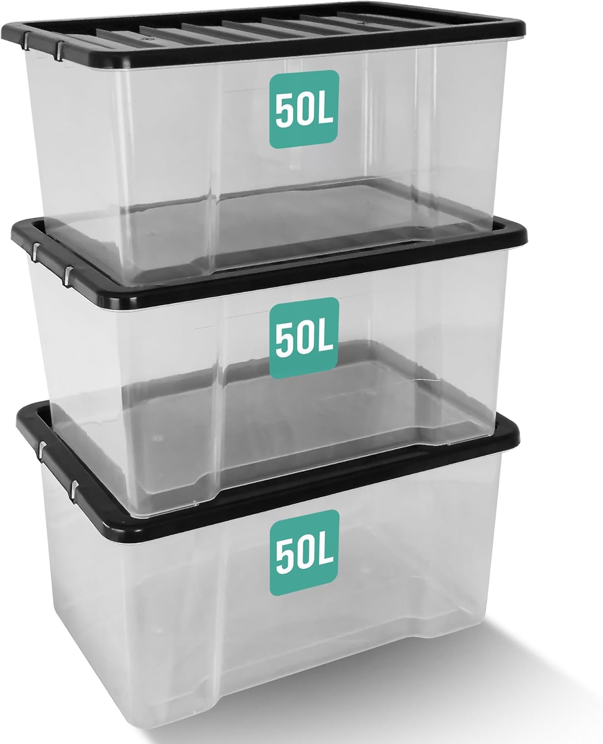 Plastic Storage Box - 50L - Clear