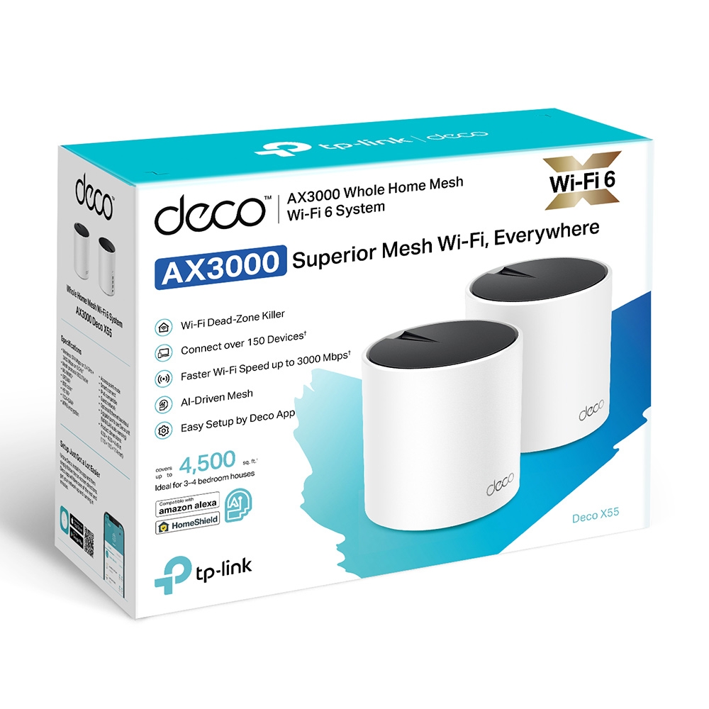 TP-Link Deco X55 AX3000 Mesh Wi-Fi System - White