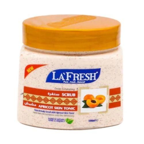 Lafresh Exfoliating Face & Body Scrub Apricot Skin Tonic 500ml