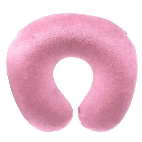 U Shaped Travel Car Flight Super Soft Plush Fabric Support Headrest Nursing Cushion-C06 Blue