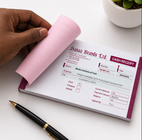 Custom Cash Sale Receipt Book Printing A5  (400 Pages 200 top 200 bottom) thumbnail