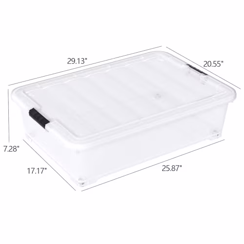 Under Bed Storage - Plastic - Clear