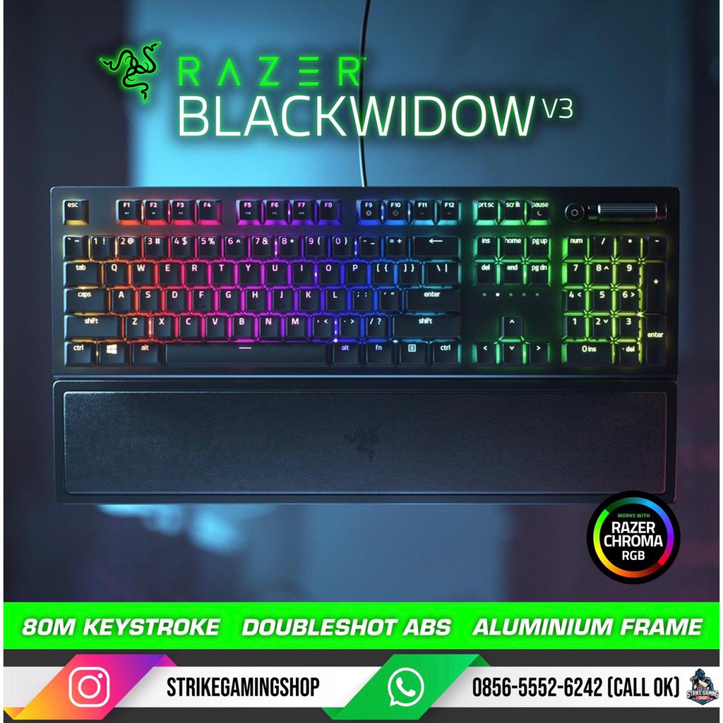 Razer BlackWidow V3 Mechanical Keyboard - Black