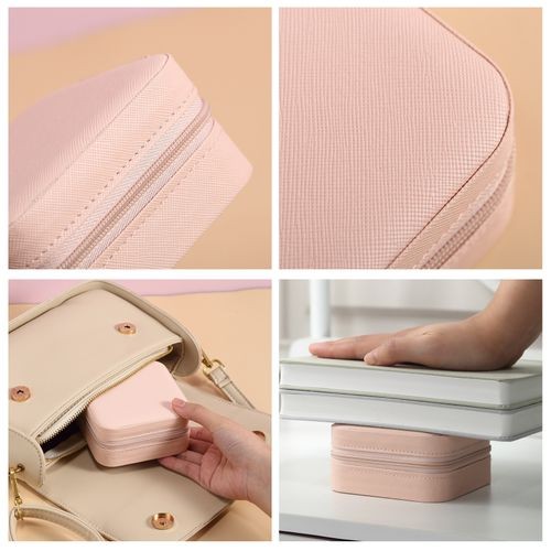 Jewelry Box Storage Organizer Small Portable Leather Single