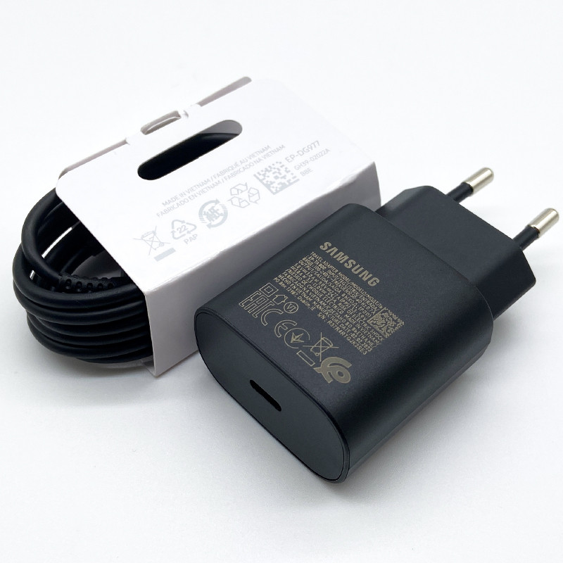 Samsung A54 Usb Type C 25W Super Fast Charge Charger PD EU Wall Power Adapter Cable For Galaxy S23 S22 S24 FE s21Plus A55 A14