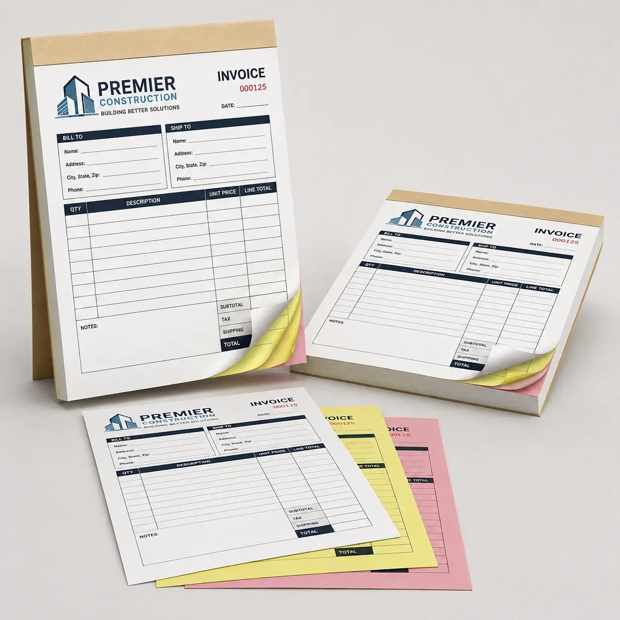 NCR Receipt Books (3-Part Carbonless, Custom Branded) thumbnail