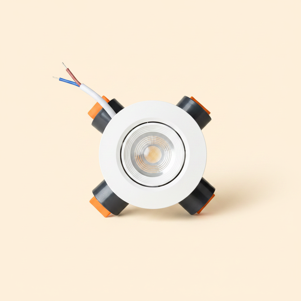 Round Recessed COB LED Spotlight Downlight - Adjustable Gimbal White
