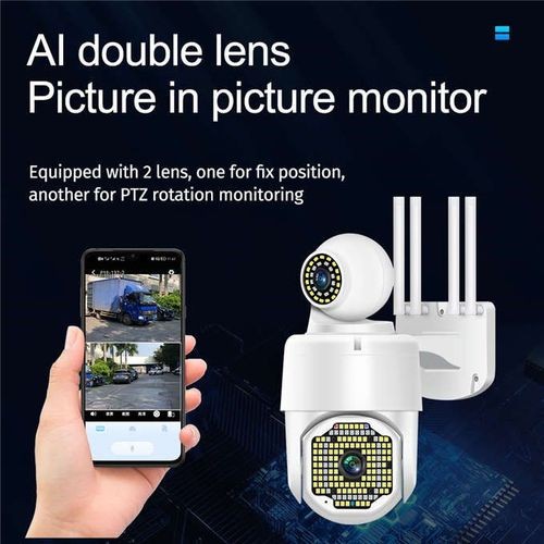 1080P WIFI PTZ IP Camera Dual Lens IR Cam Wireless Zoom CCTV Surveillance Home Security Camera