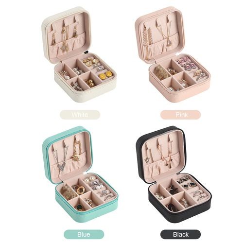 Jewelry Box Storage Organizer Small Portable Leather Single