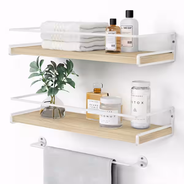 Bathroom Shelf - Wall Mounted - White