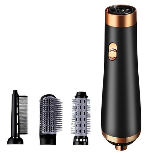 Hair Dryer Styler Straightener Curler Comb Hot Air Brush For Black