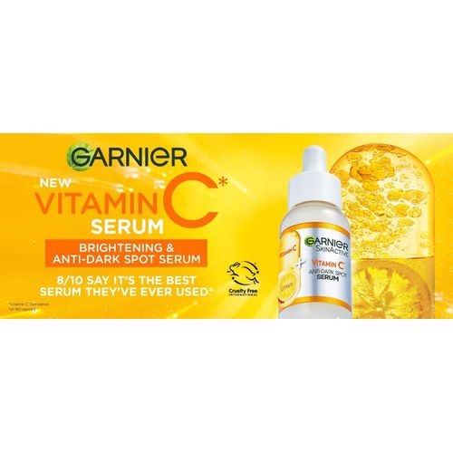 Garnier Vitamin C Serum for Face, Anti-Dark Spots & Brightening Serum, 3.5% Vitamin C, Niacinamide, Salicylic Acid & Lemon Extract, Brightening Serum For Dull, Tired Skin
