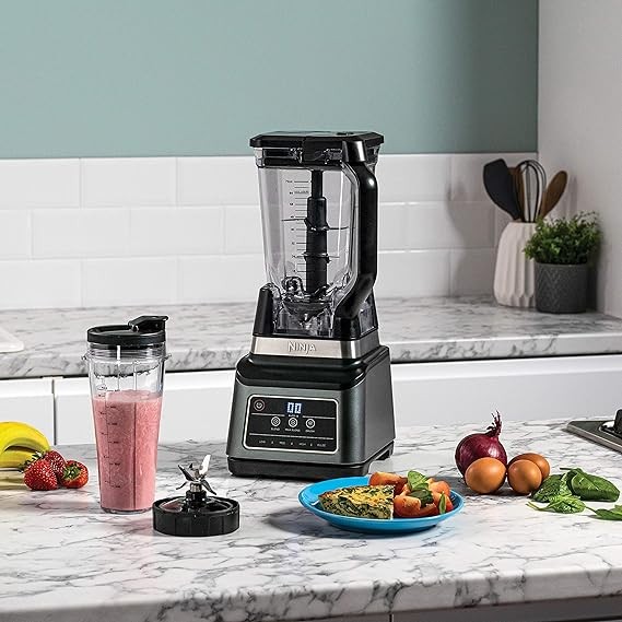 Ninja 2-in-1 Blender with 3 Automatic Programs; Blend, Max Blend, Crush, and 4 Manual Settings, 2.1L Jug & 700ml Cup, 1200W, Dishwasher Safe Parts