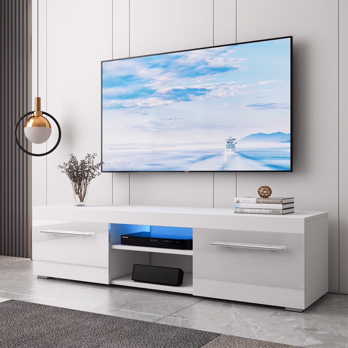 TV Stand - Modern - White