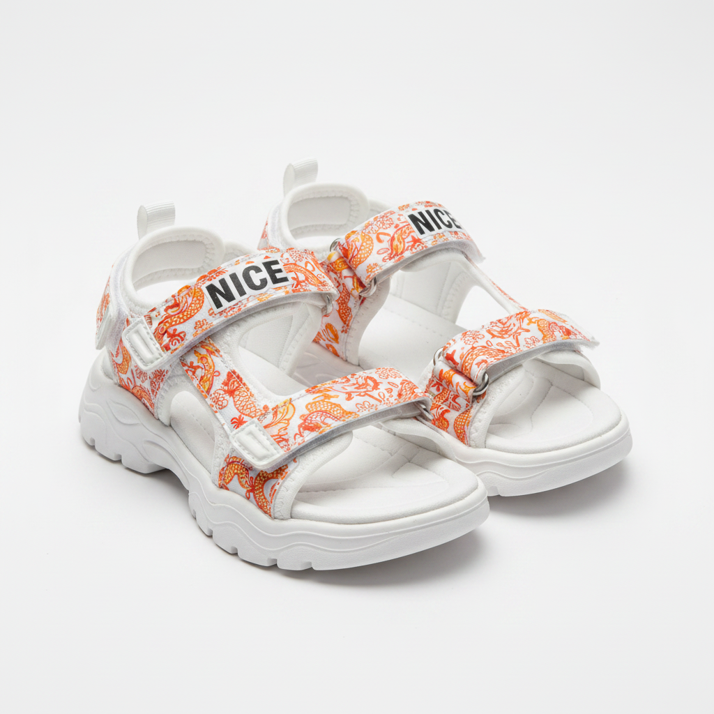 Kids NICE Sport Sandals - White (Sizes 26-34)