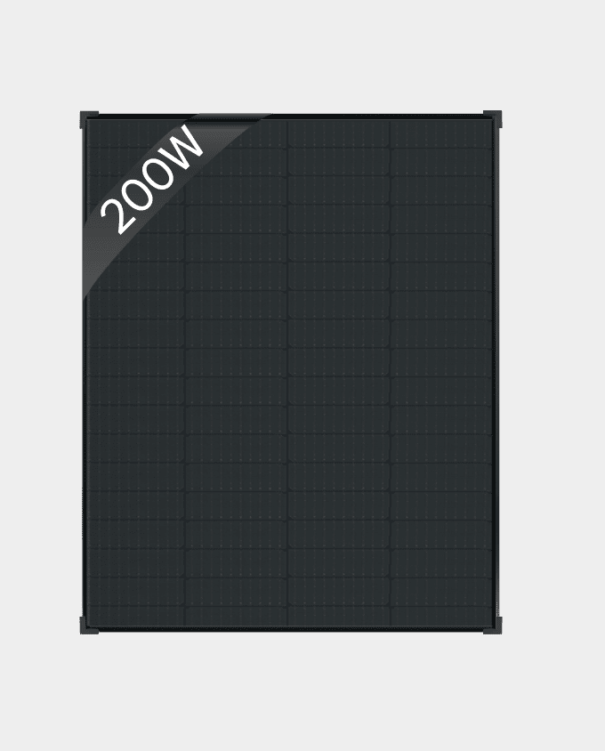 Solar Panel 200W 12V Monocrystalline - Black