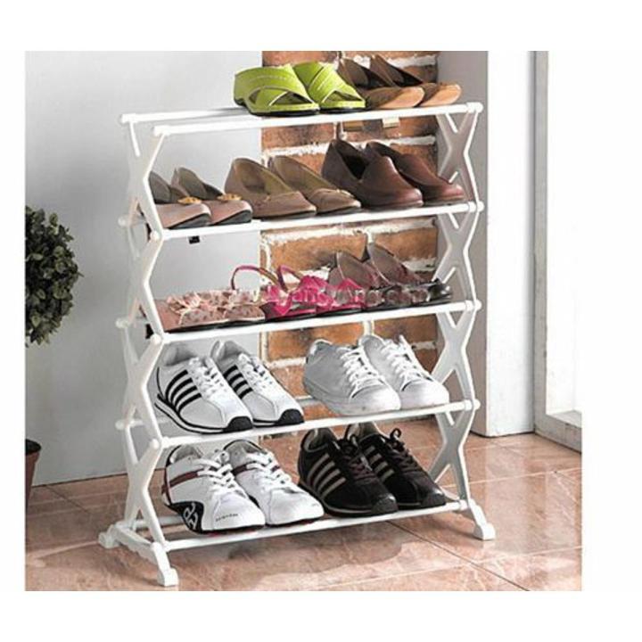 Shoe Rack - 5 Tier - White