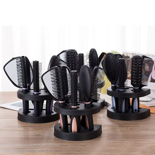 Set Of 5 Hair Combs Mirror Set Professional Salon Hair