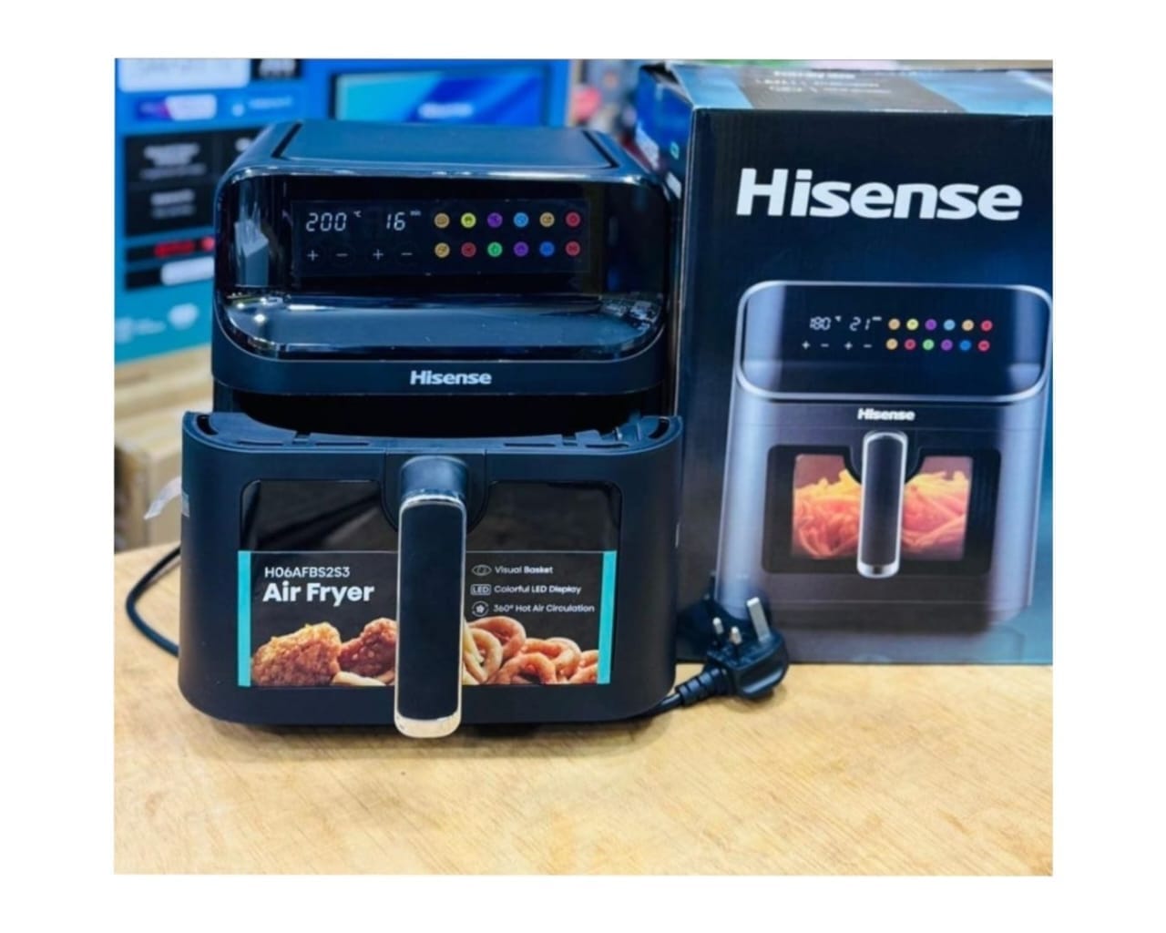 Hisense 6.7L Air Fryer with Digital Touch Control – Healthy Cooking, 10 Presets & 360° Circulation
