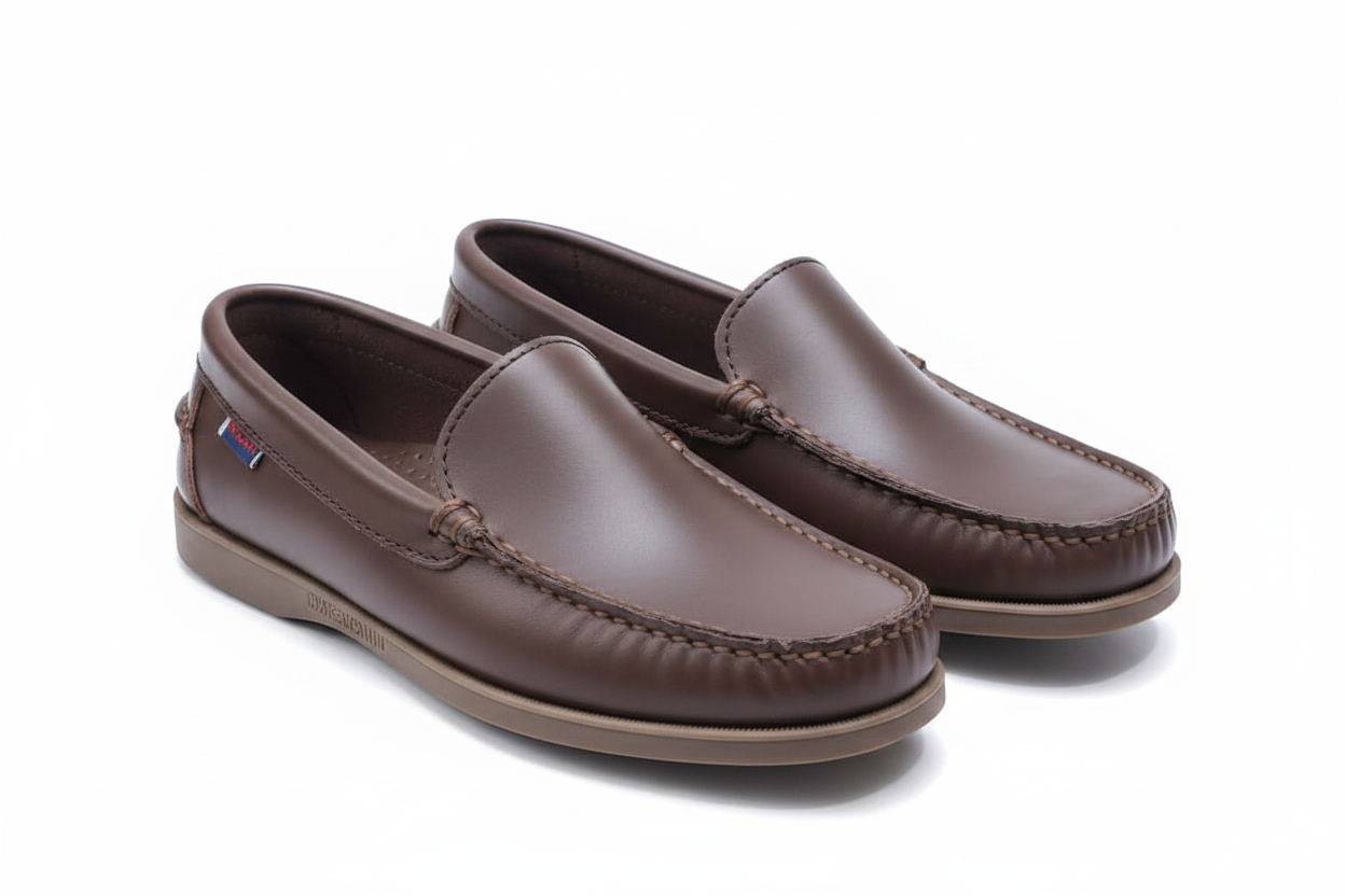 Men's Brown Leather Loafer Shoes