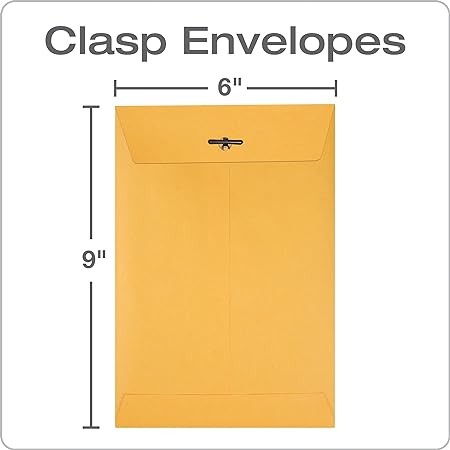 Quality Park Clasp Envelopes 100-Pack and Dab-N-Seal Envelope Moistener 4-Pack