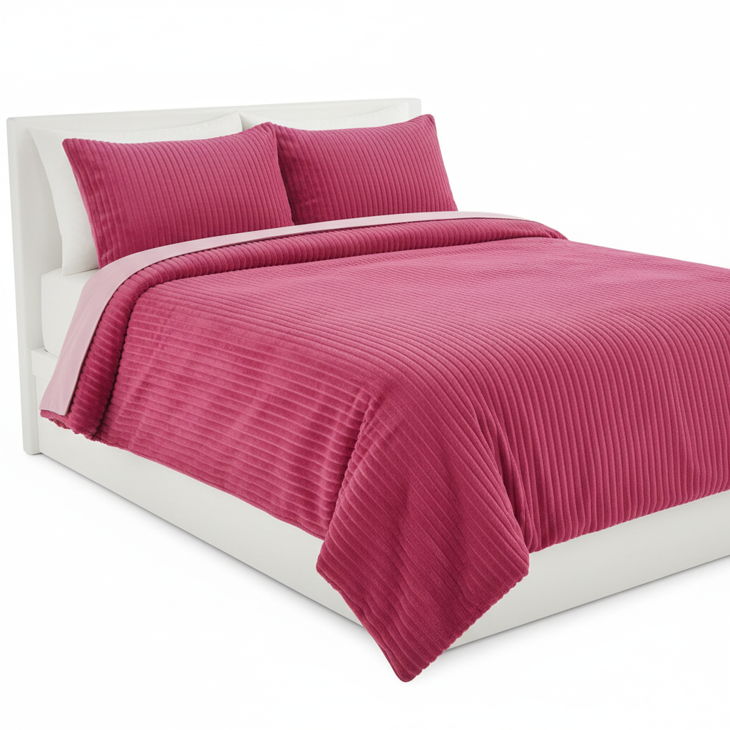 Hot Pink Velvet 4pc Duvet Set – 5x6