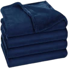 Double sided fleece blanket - Navy Blue