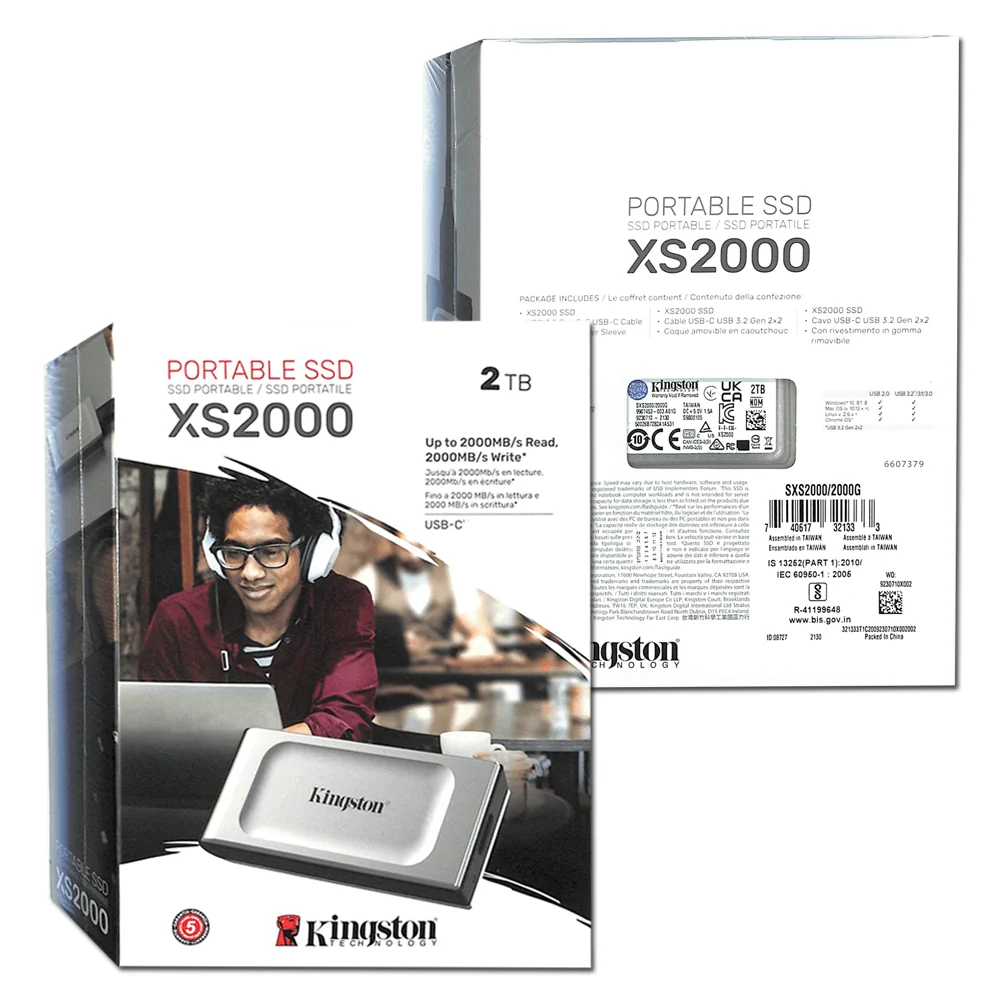 Kingston XS2000 2TB Portable SSD - Black
