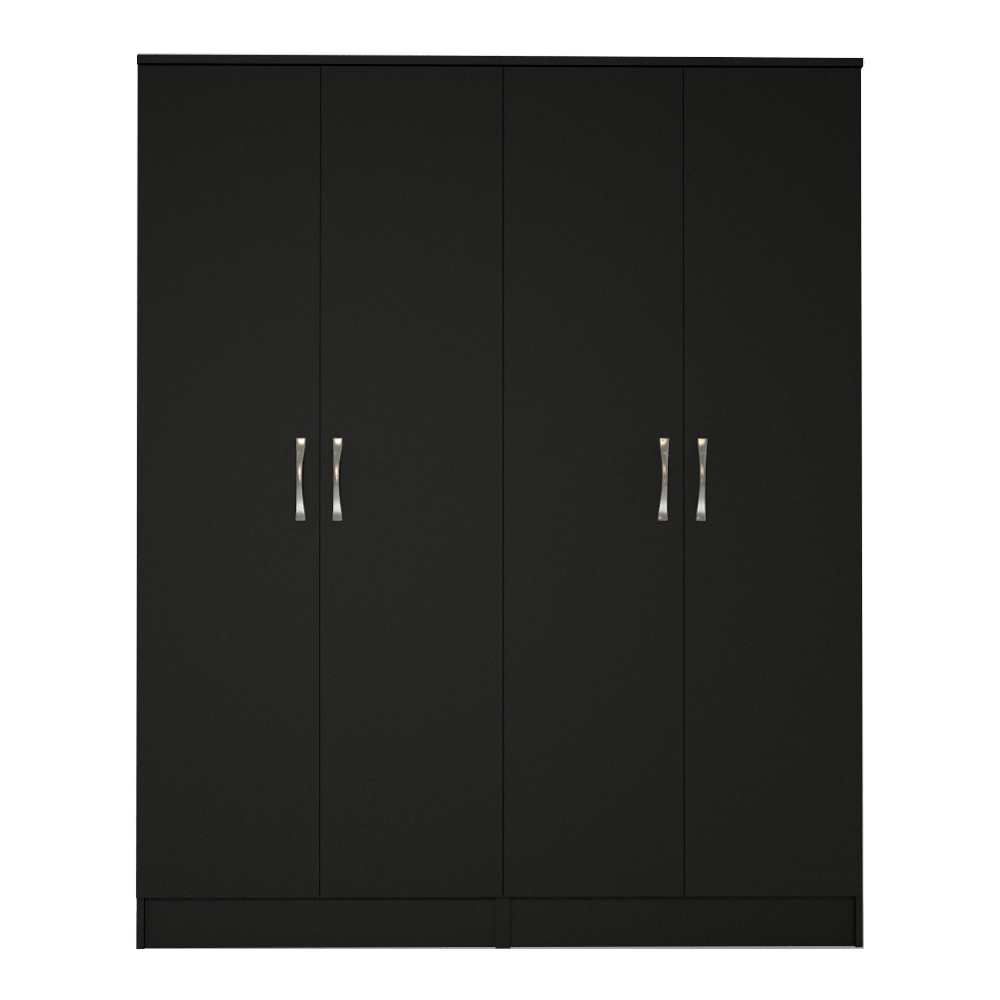 Wardrobe - 4 Door - Black