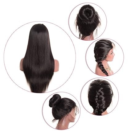 Foreign Holics Imported Natural Looking Heat Resistant Long Wavy Lace Front Synthetic Hair Wig for Women (24 inches Natural Color)