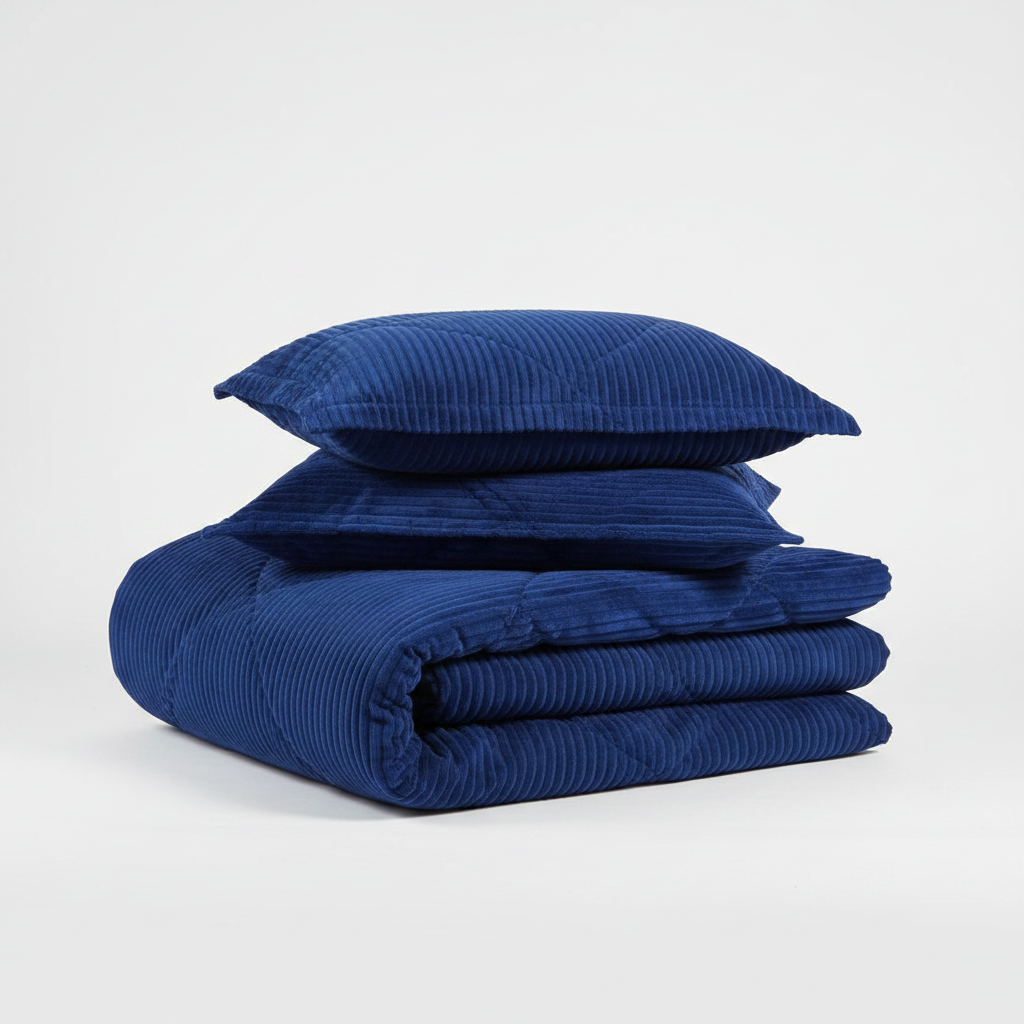 Royal Blue Velvet 4pc Duvet Set – 5x6