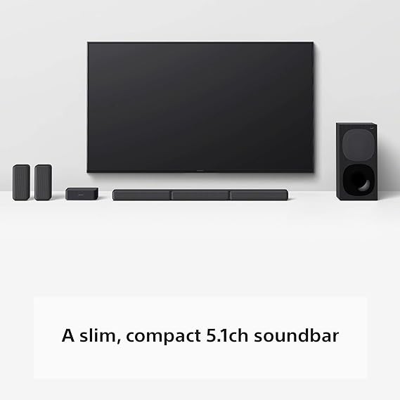 Sony HT-S40R 5.1ch 600W Soundbar for TV with Subwoofer and Wireless Rear Speakers with Bluetooth