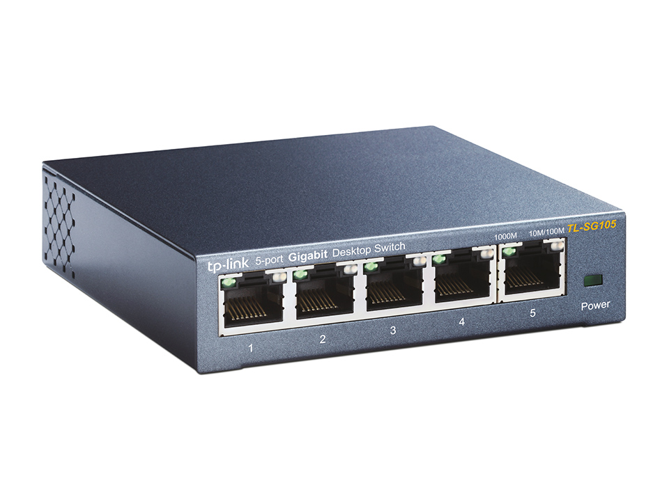 TP-Link TL-SG105 5-Port Gigabit Switch - Black